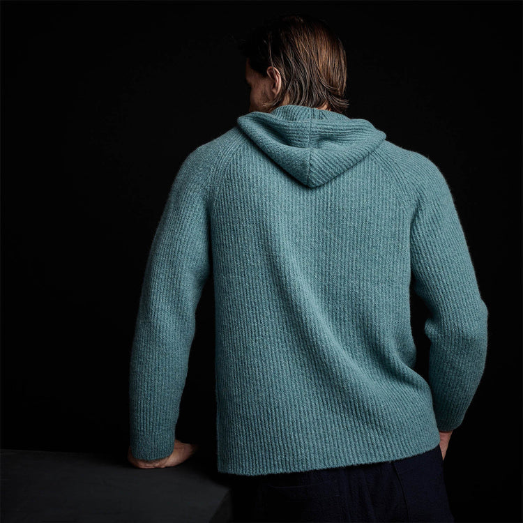 Cashmere Cardigan Stitch Hoody in Tropical | James Perse Los Angeles