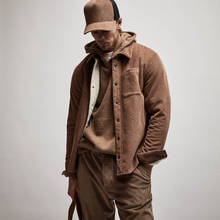 Mid Gauge Cashmere Hoodie in Chestnut | James Perse Los Angeles