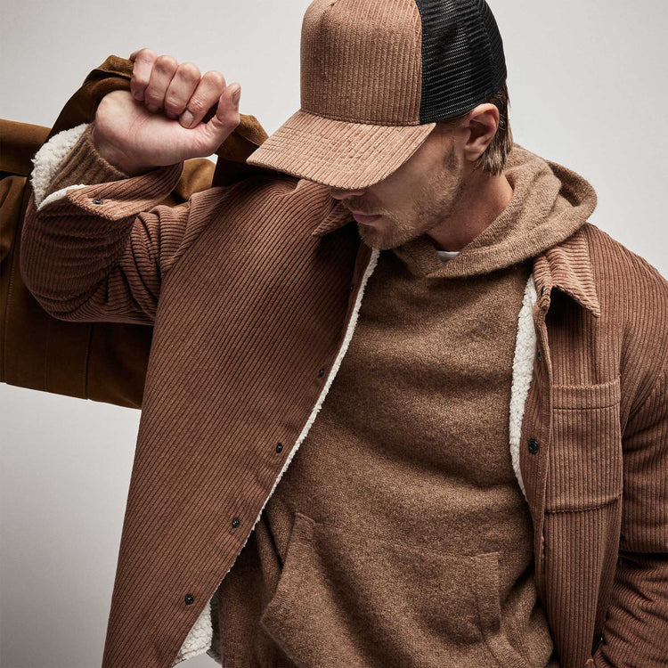 Mid Gauge Cashmere Hoodie in Chestnut | James Perse Los Angeles