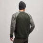 Cashmere Raglan Sweater in Shamrock/Thunder/Black | James Perse Los Angeles