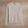 Lightweight Textured Cashmere VinNeck in Hazel | James Perse Los Angeles