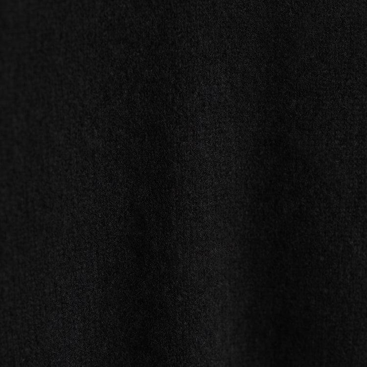 Lightweight Textured Cashmere VinNeck in True Black | James Perse Los Angeles