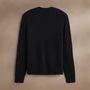 Lightweight Textured Cashmere VinNeck in True Black | James Perse Los Angeles