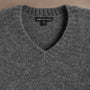 Lightweight Textured Cashmere VinNeck in Thunder | James Perse Los Angeles