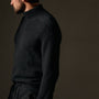 Cashmere Funnel Neck Sweater in True Black | James Perse Los Angeles