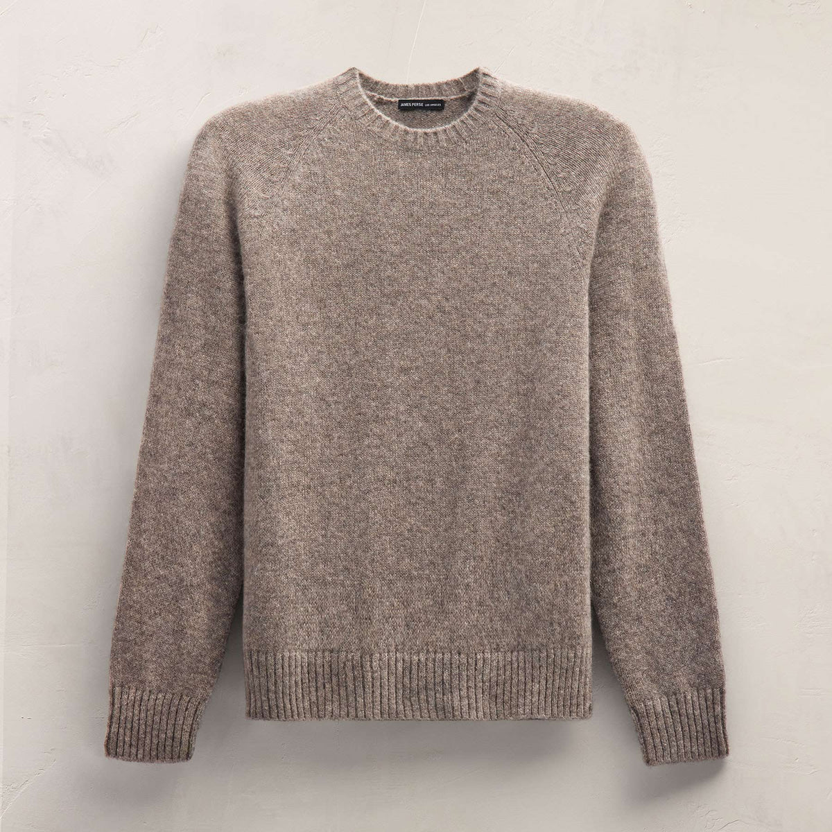 Men's Lightweight Textured Cashmere Crew Gift Set - True Black/Beige Melange