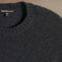 Lightweight Textured Cashmere Crew  in Black | James Perse Los Angeles