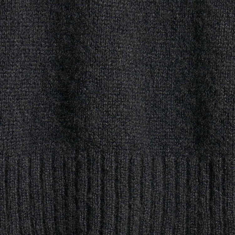 Lightweight Textured Cashmere Crew  in Black | James Perse Los Angeles