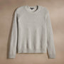 Lightweight Textured Cashmere Crew  in Mist | James Perse Los Angeles