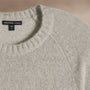 Lightweight Textured Cashmere Crew  in Mist | James Perse Los Angeles