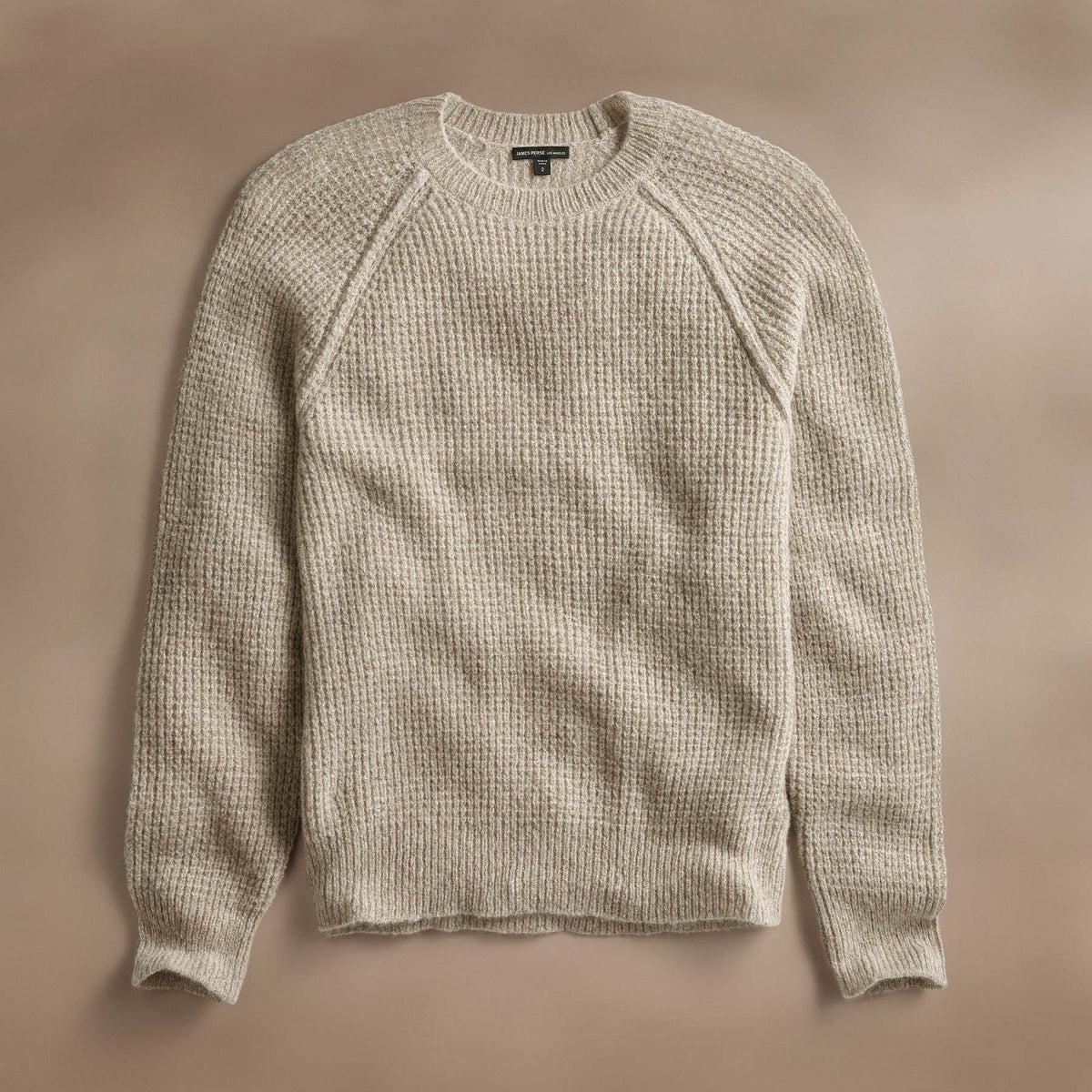 Cashmere Knit Raglan Crew in Hazel | James Perse Los Angeles