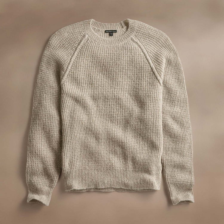 Cashmere Knit Raglan Crew in Hazel | James Perse Los Angeles