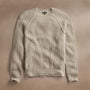 Cashmere Knit Raglan Crew in Hazel | James Perse Los Angeles