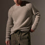 Cashmere Knit Raglan Crew in Hazel | James Perse Los Angeles