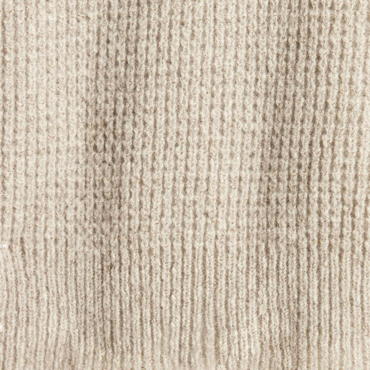 Lightweight Textured Cashmere Waffle Half Zip  in Hazel | James Perse Los Angeles