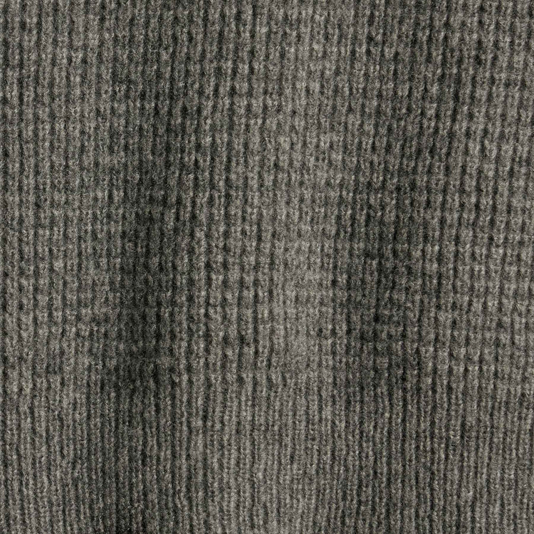 Lightweight Textured Cashmere Waffle Half Zip  in Thunder | James Perse Los Angeles
