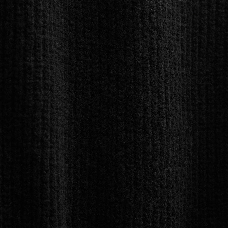 Lightweight Cashmere Button Funnel Neck In Black | James Perse Los Angeles FLAT