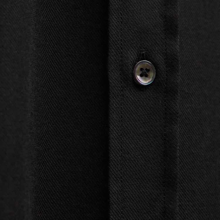 Cotton Cashmere Twill Shirt in Black | James Perse Los Angeles
