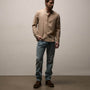 Cotton Cashmere Twill Shirt in Soft Beige | James Perse Los Angeles