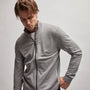 French Terry Zip Up in Silver Grey | James Perse Los Angeles