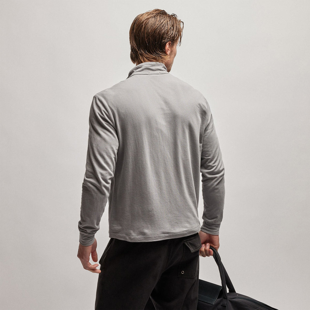 French Terry Zip Up in Silver Grey | James Perse Los Angeles