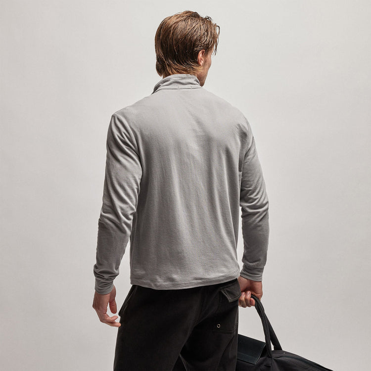 French Terry Zip Up in Silver Grey | James Perse Los Angeles