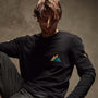 Long Sleeve Ski Patrol Graphic in Black | James Perse Los Angeles