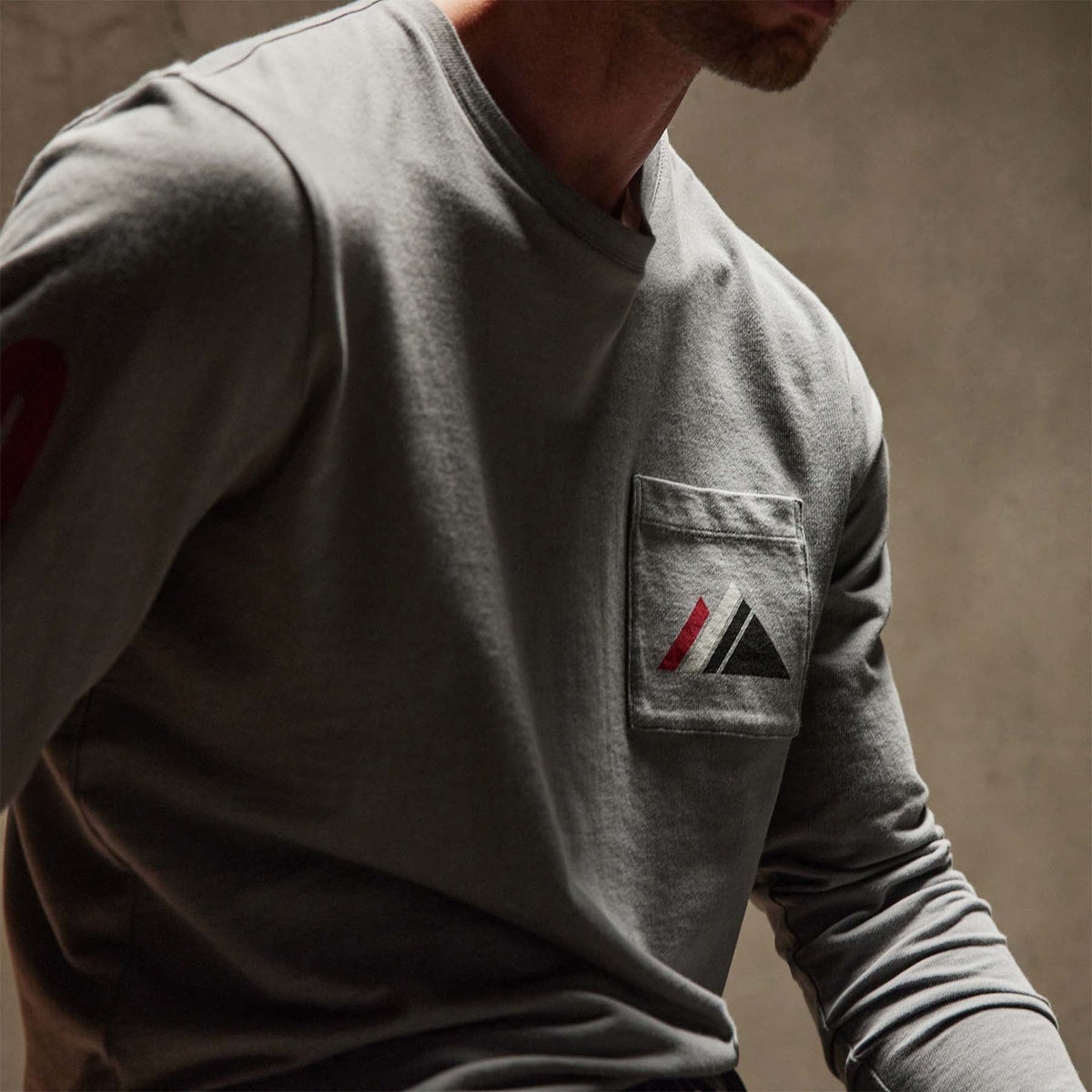 Long Sleeve Ski Patrol Graphic in Silver Grey | James Perse Los Angeles