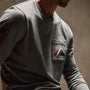 Long Sleeve Ski Patrol Graphic in Silver Grey | James Perse Los Angeles