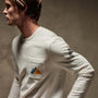 Long Sleeve Ski Patrol Graphic in White | James Perse Los Angeles