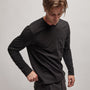 French Terry Pocket Crew in Black | James Perse Los Angeles