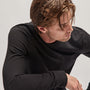 French Terry Pocket Crew in Black | James Perse Los Angeles