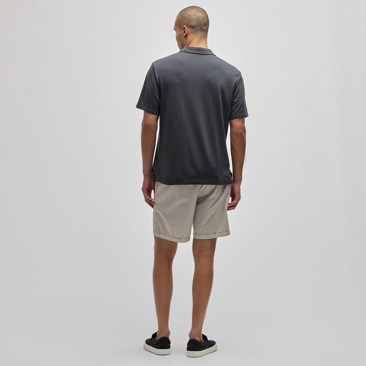 Lightweight French Terry Polo in Magma | James Perse Los Angeles