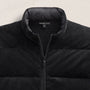 Suede Front Zip Up Sweater in Black | James Perse Los Angeles FLAT