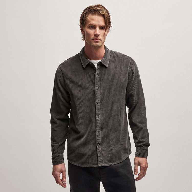 Corduroy Shirt in Magma Pigment | James Perse Los Angeles