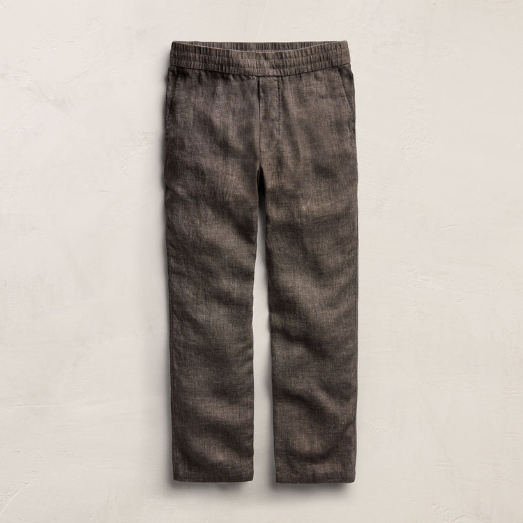 Montecito Linen Trouser in Bark | James Perse Los Angeles