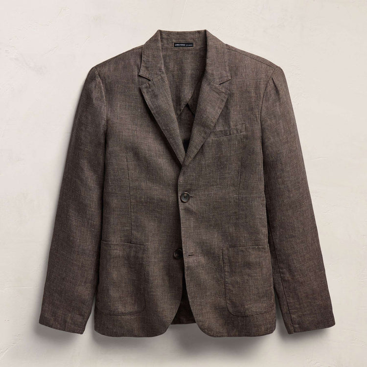 Montecito Linen Blazer in Bark | James Perse Los Angeles