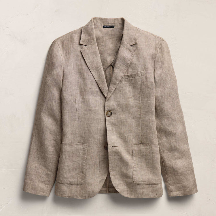 Montecito Linen Blazer in Soft Beige | James Perse Los Angeles