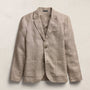 Montecito Linen Blazer in Soft Beige | James Perse Los Angeles