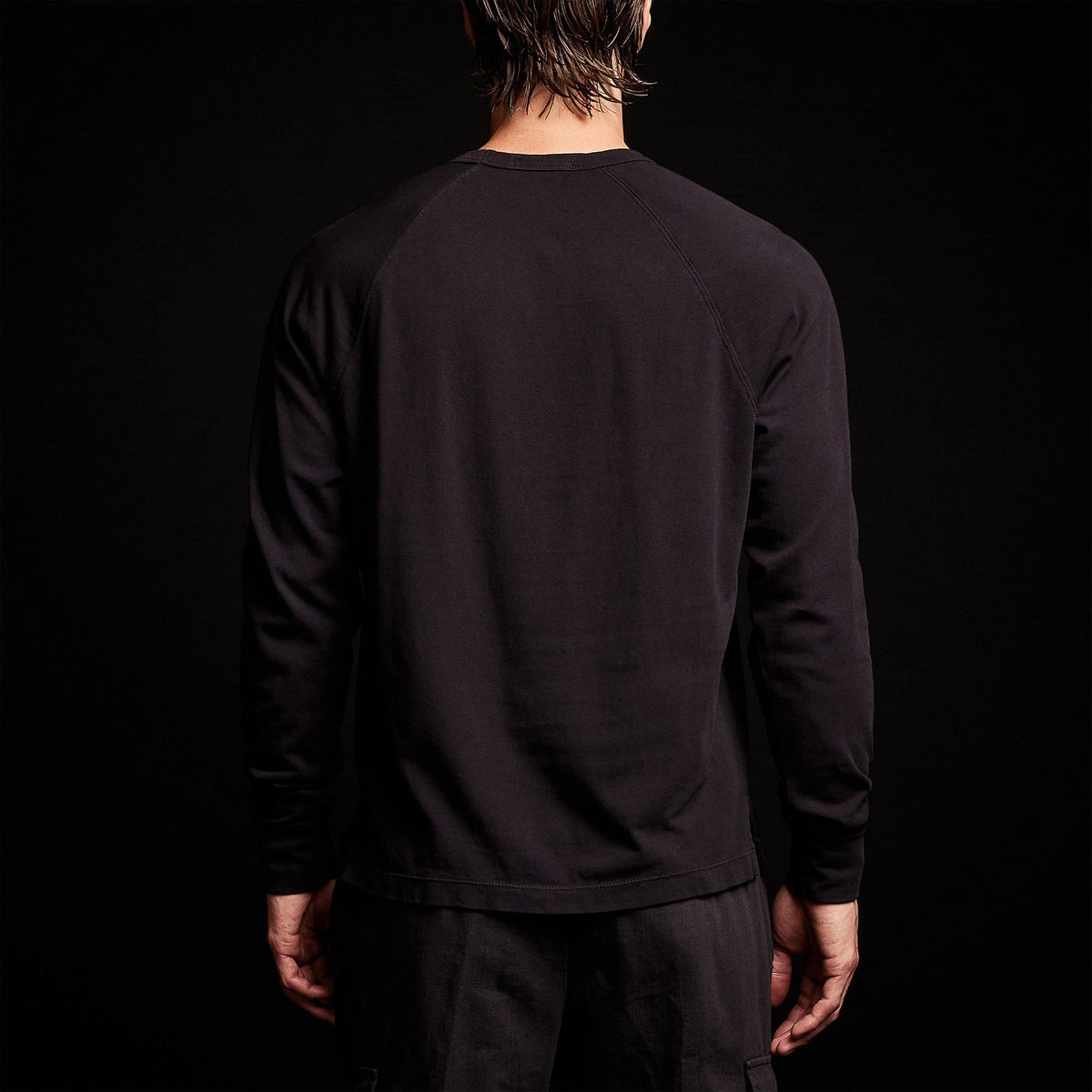 Beefy Cotton Jersey Pocket Raglan in French Navy | James Perse Los Angeles