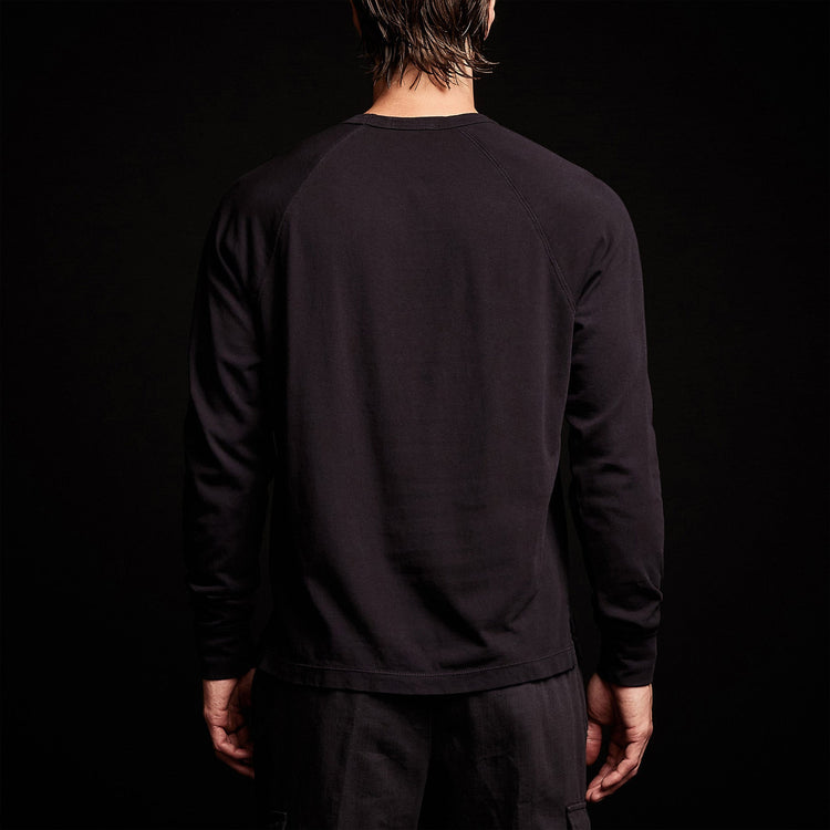 Beefy Cotton Jersey Pocket Raglan in French Navy | James Perse Los Angeles
