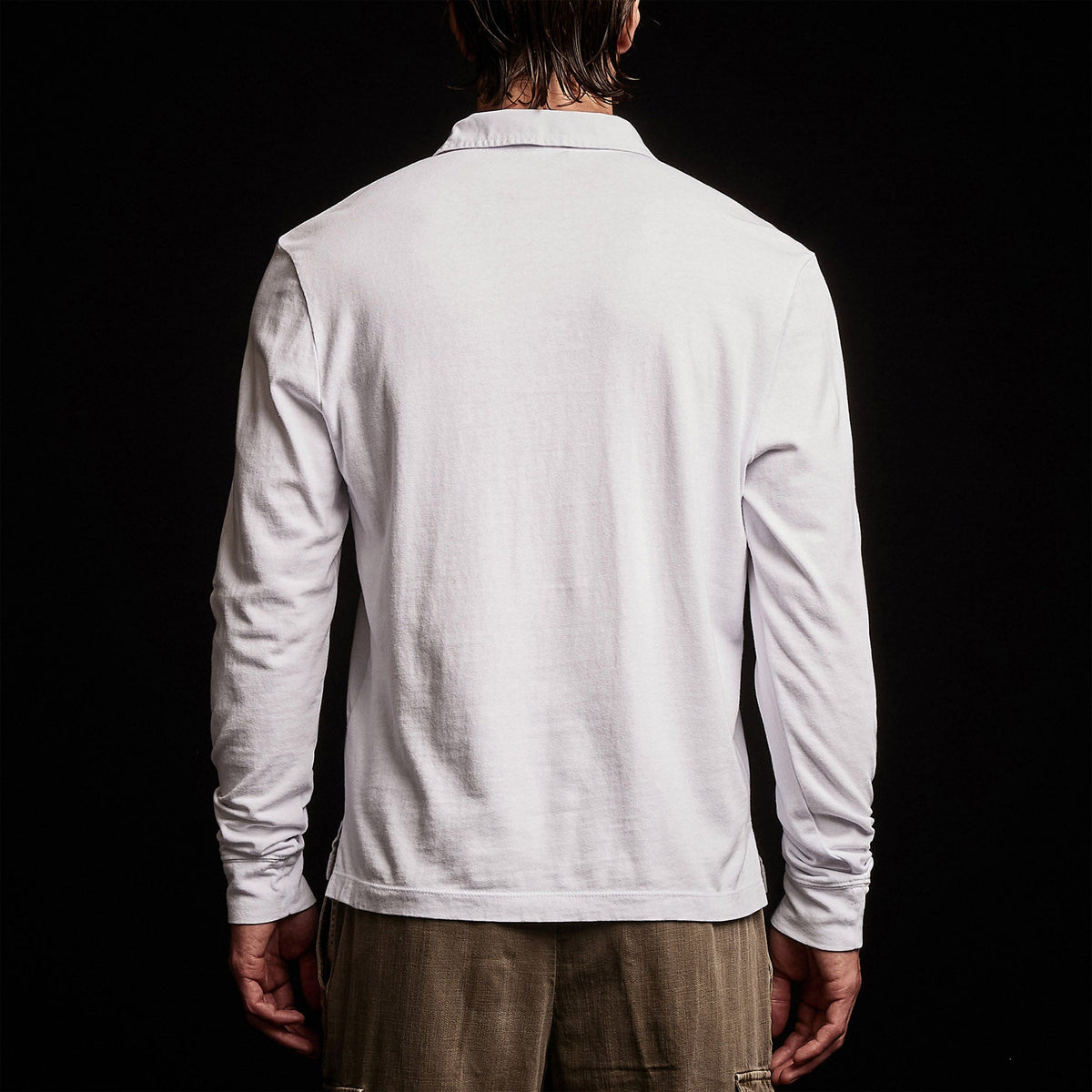 Beefy Cotton Jersey Cllr Polo in White | James Perse Los Angeles