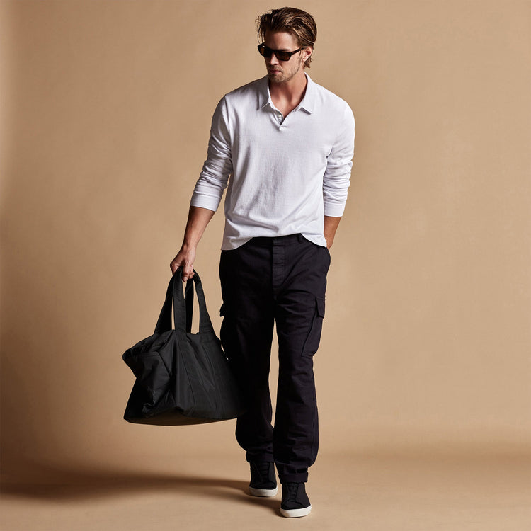 Beefy Cotton Jersey Cllr Polo in White | James Perse Los Angeles