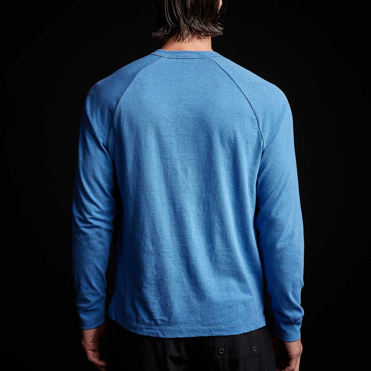 Soft Slub Jersey Raglan Shirt in Electric Blue | James Perse Los Angeles 