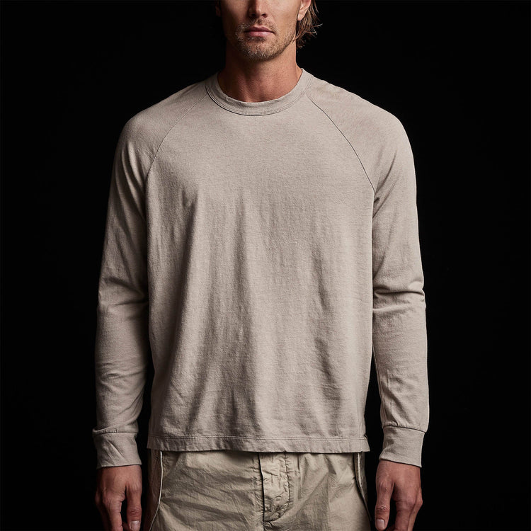 Soft Slub Jersey Raglan Shirt in Silt | James Perse Los Angeles 
