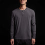 Soft Slub Jersey Long Sleeve Henley in Magma | James Perse Los Angeles 