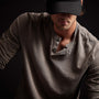 Soft Slub Jersey Long Sleeve Henley in River Rock | James Perse Los Angeles 