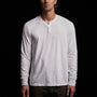 Soft Slub Jersey Long Sleeve Henley in White | James Perse Los Angeles 