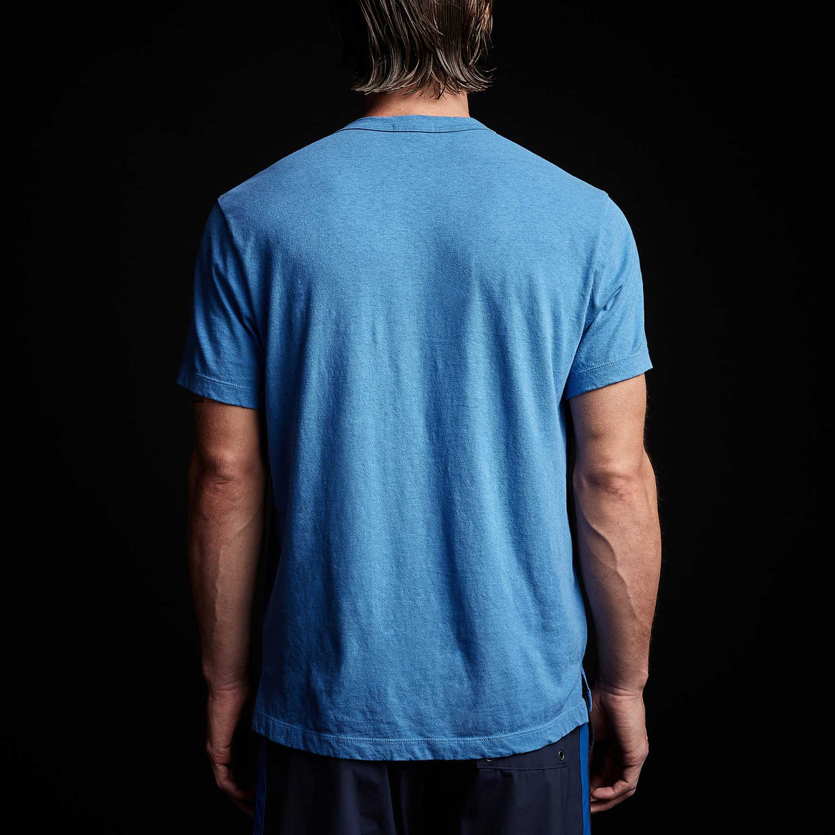 Soft Slub Jersey Short Sleeve Pocket Tee in Electric Blue | James Perse Los Angeles 