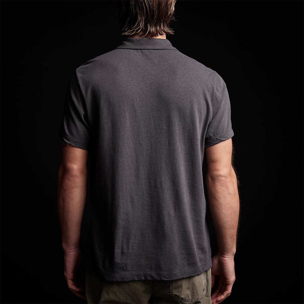 Soft Slub Jersey Short Sleeve Polo in Magma | James Perse Los Angeles 